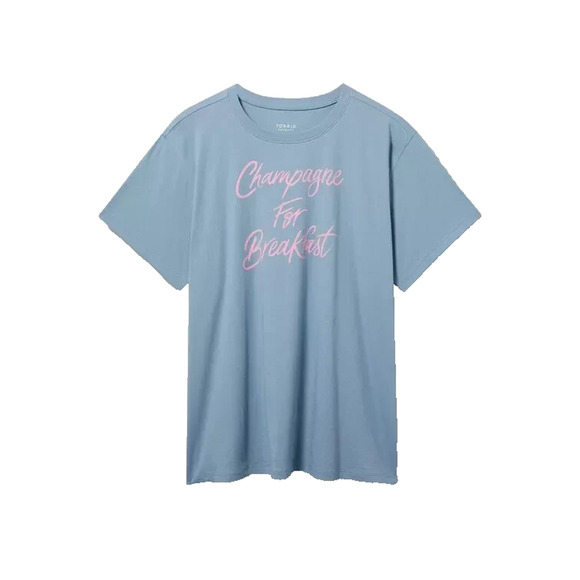 Torrid Champagne Breakfast Crew Heritage Jersey Tee 2X NWT - Picture 1 of 10